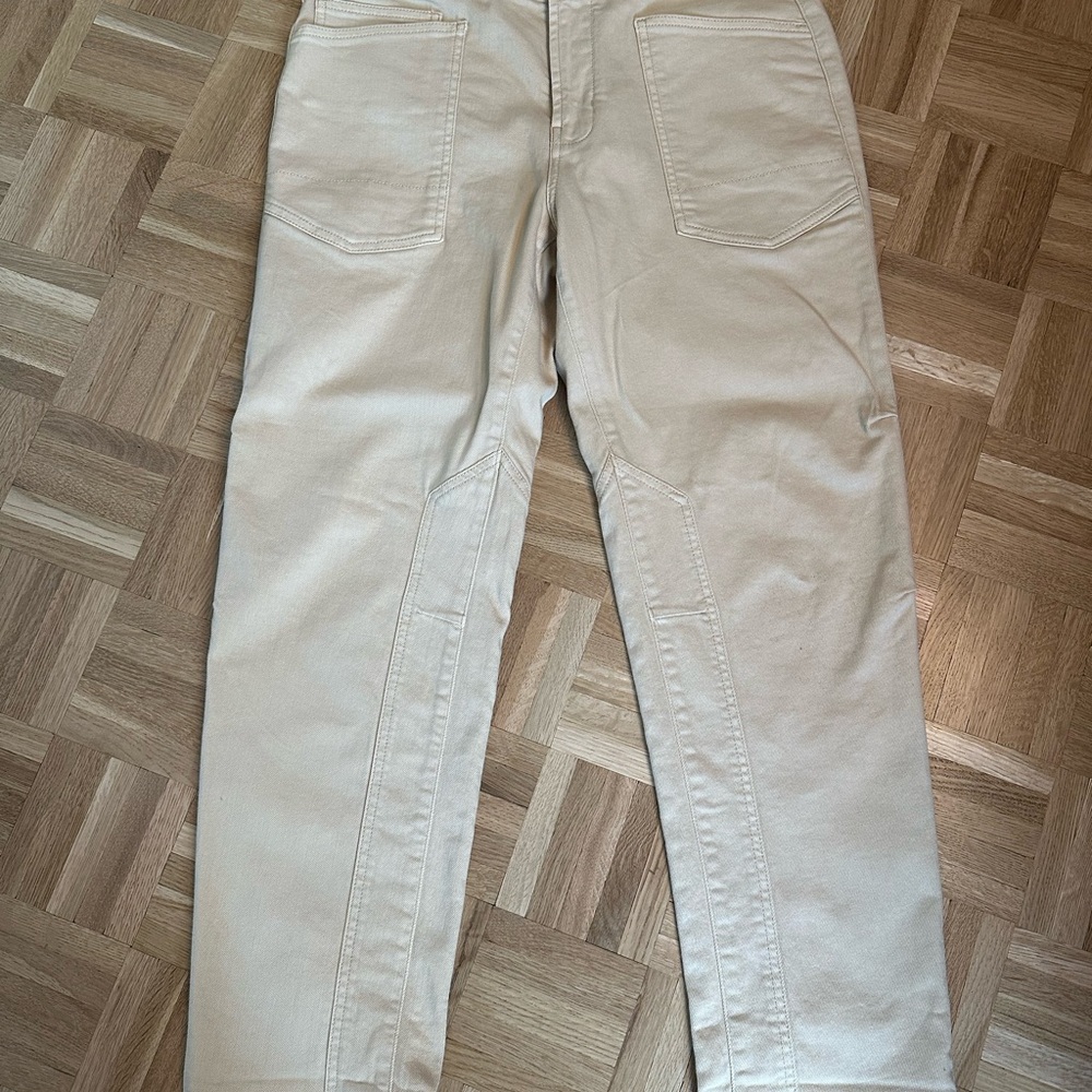 Pilcro Cream Flare & Wide Leg Jeans